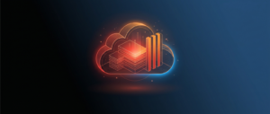 Abstract illustration representing a cloud data warehouse