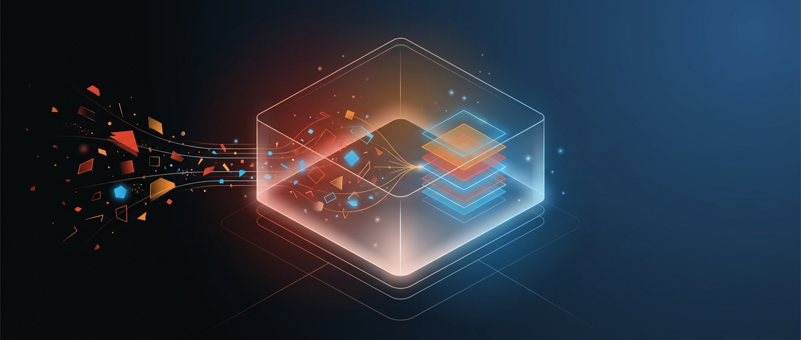 Abstract illustration representing ELT extract load transform