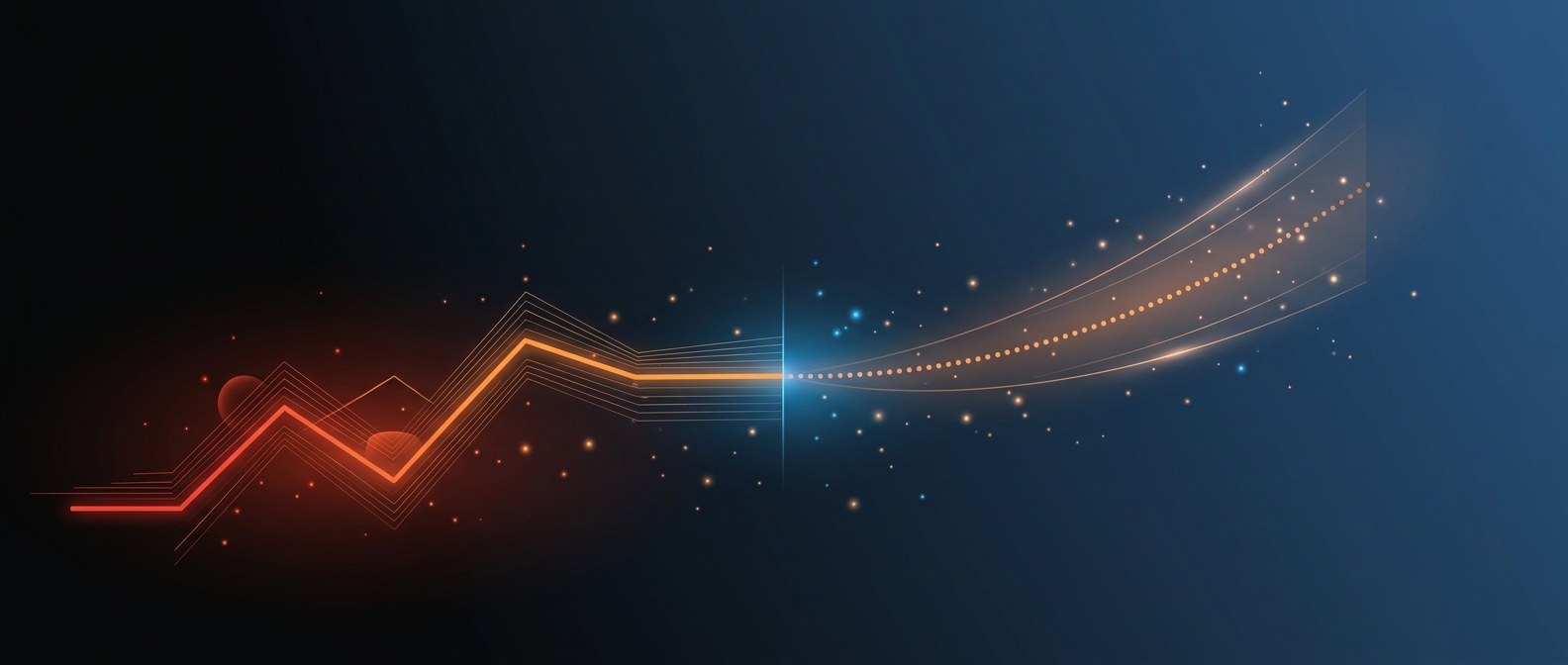 Abstract illustration representing forecasting analysis