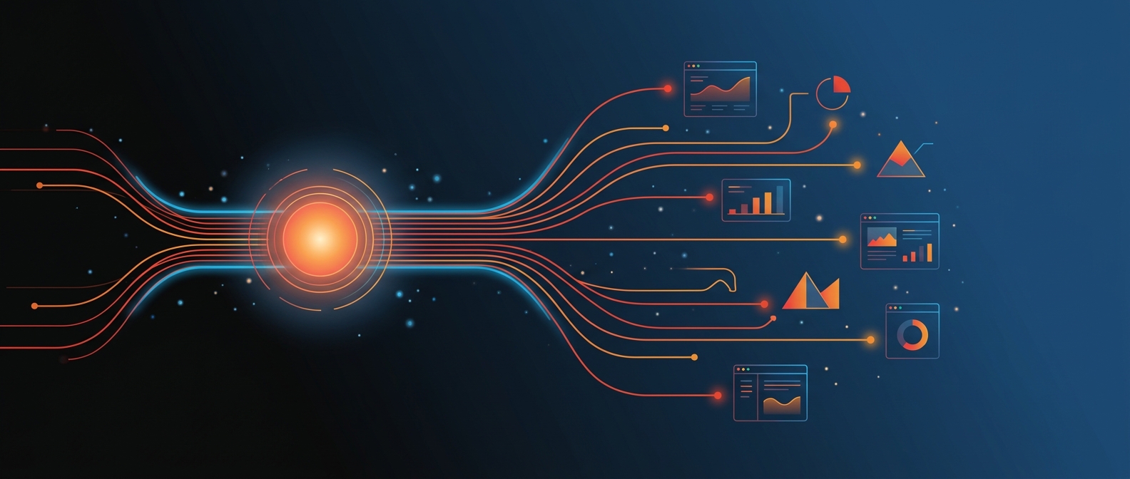 Abstract illustration representing headless BI