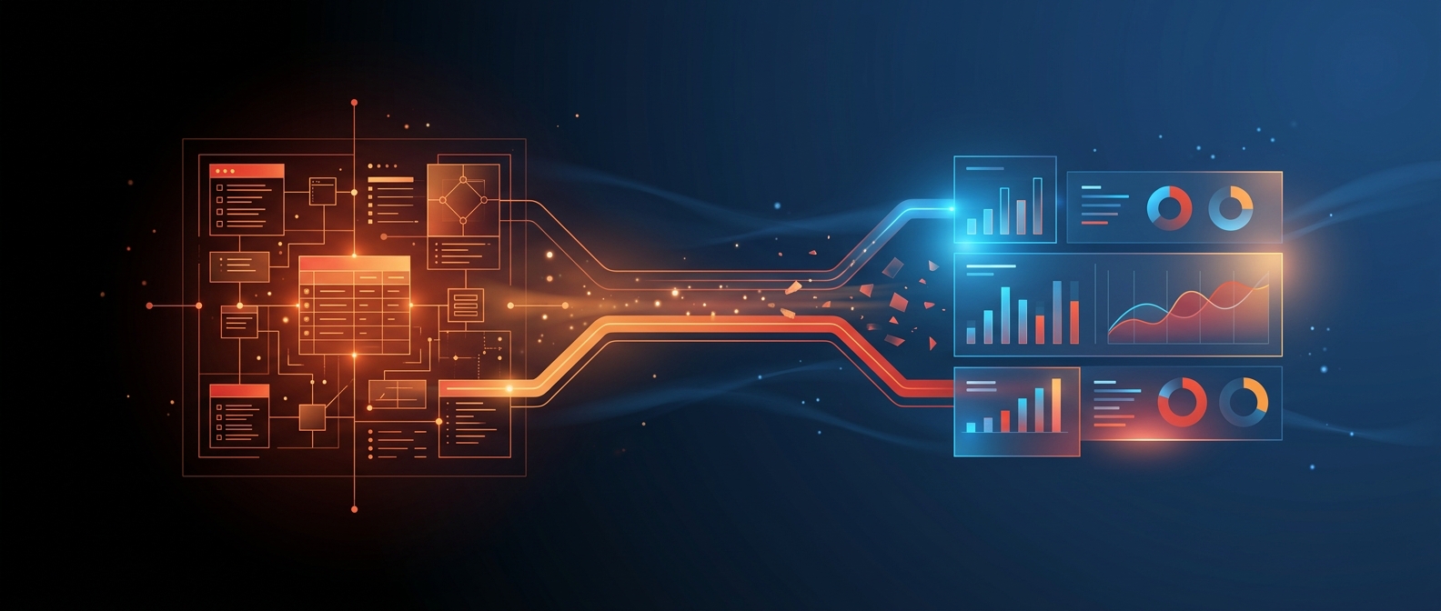 Abstract illustration representing JD Edwards Power BI integration