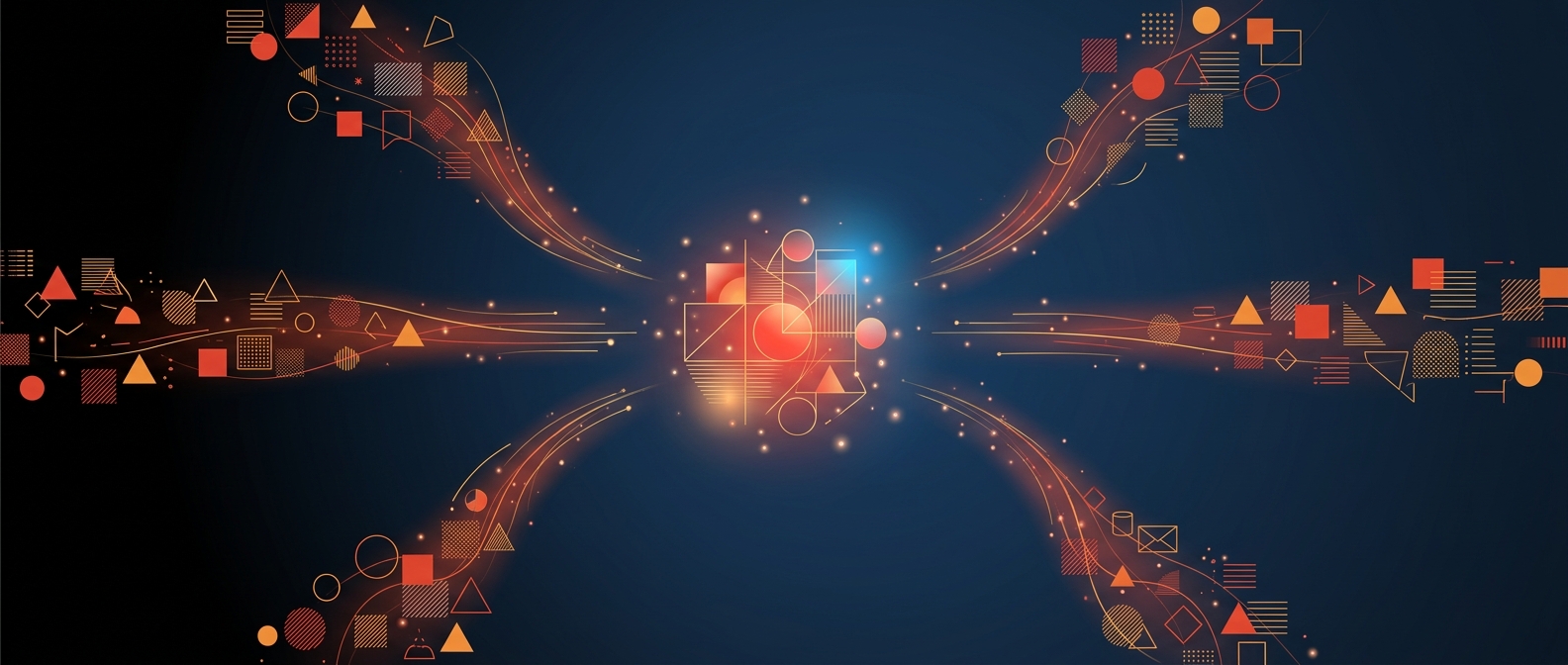 Abstract illustration representing master data management