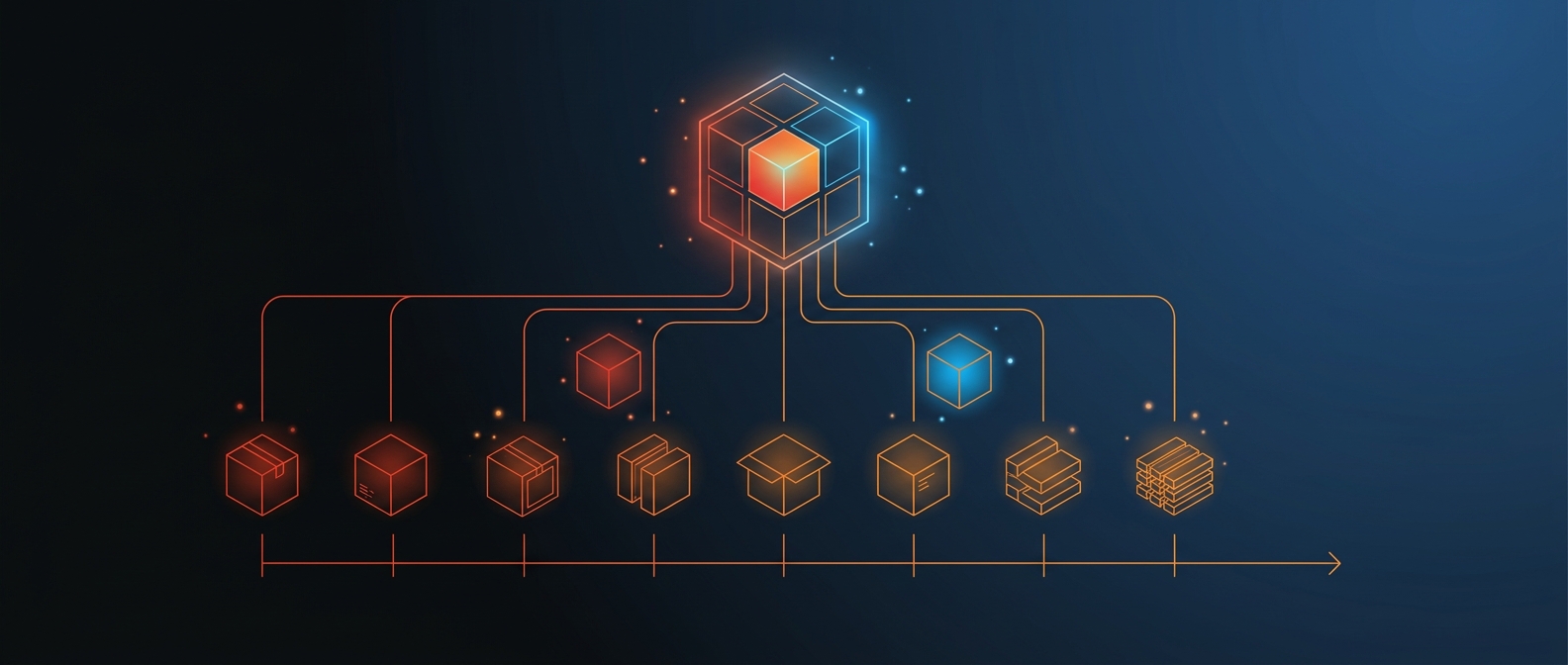 Abstract illustration representing material requirements planning