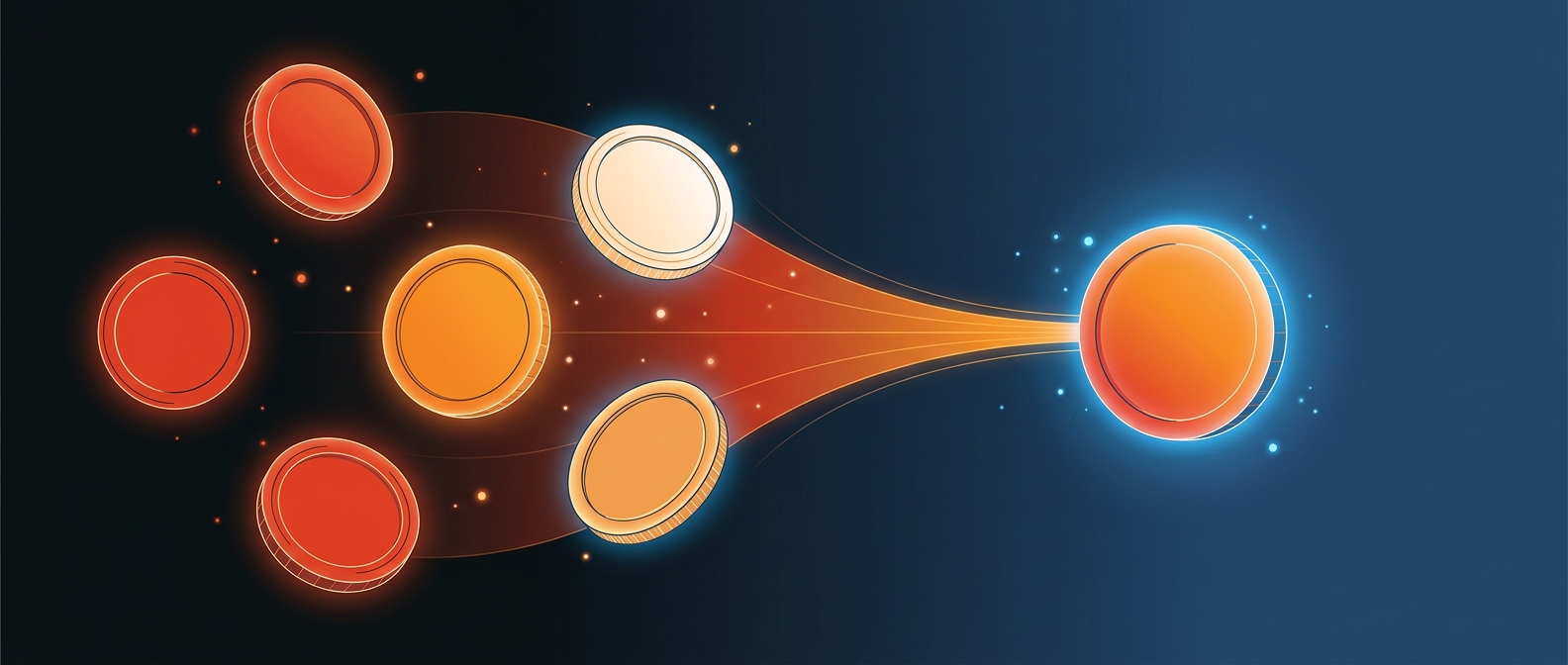 Abstract illustration representing multi-currency reporting