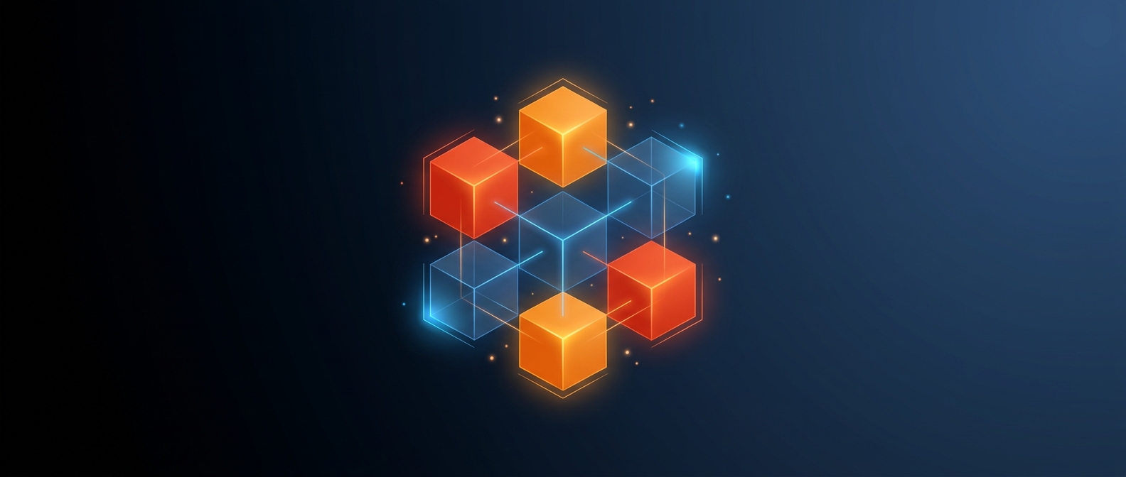 Abstract illustration representing a Power BI composite model combining storage modes